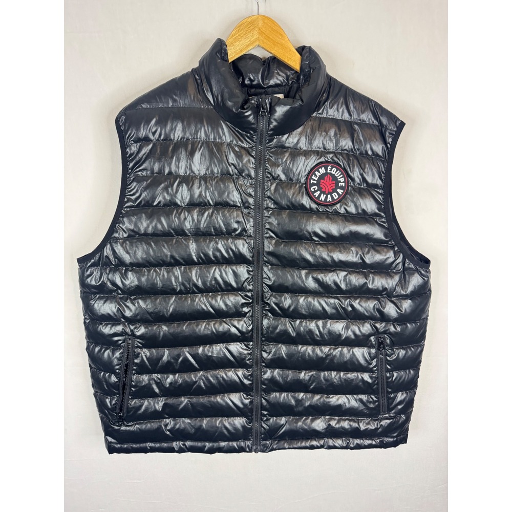 Hudson's Bay‎ Team Canada Olympic Down Puffer Vest Mens XXL Black Full Zip